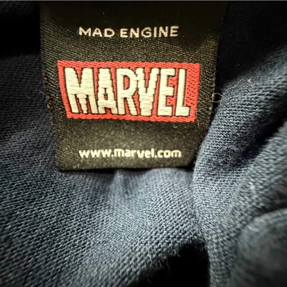 Mad Engine Marvel Comics Captain America Blue, Red & White T-Shirt - Picture 5 of 5